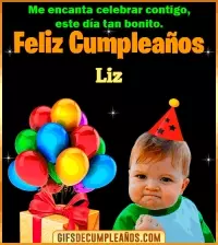 Meme de Niño Feliz Cumpleaños Liz